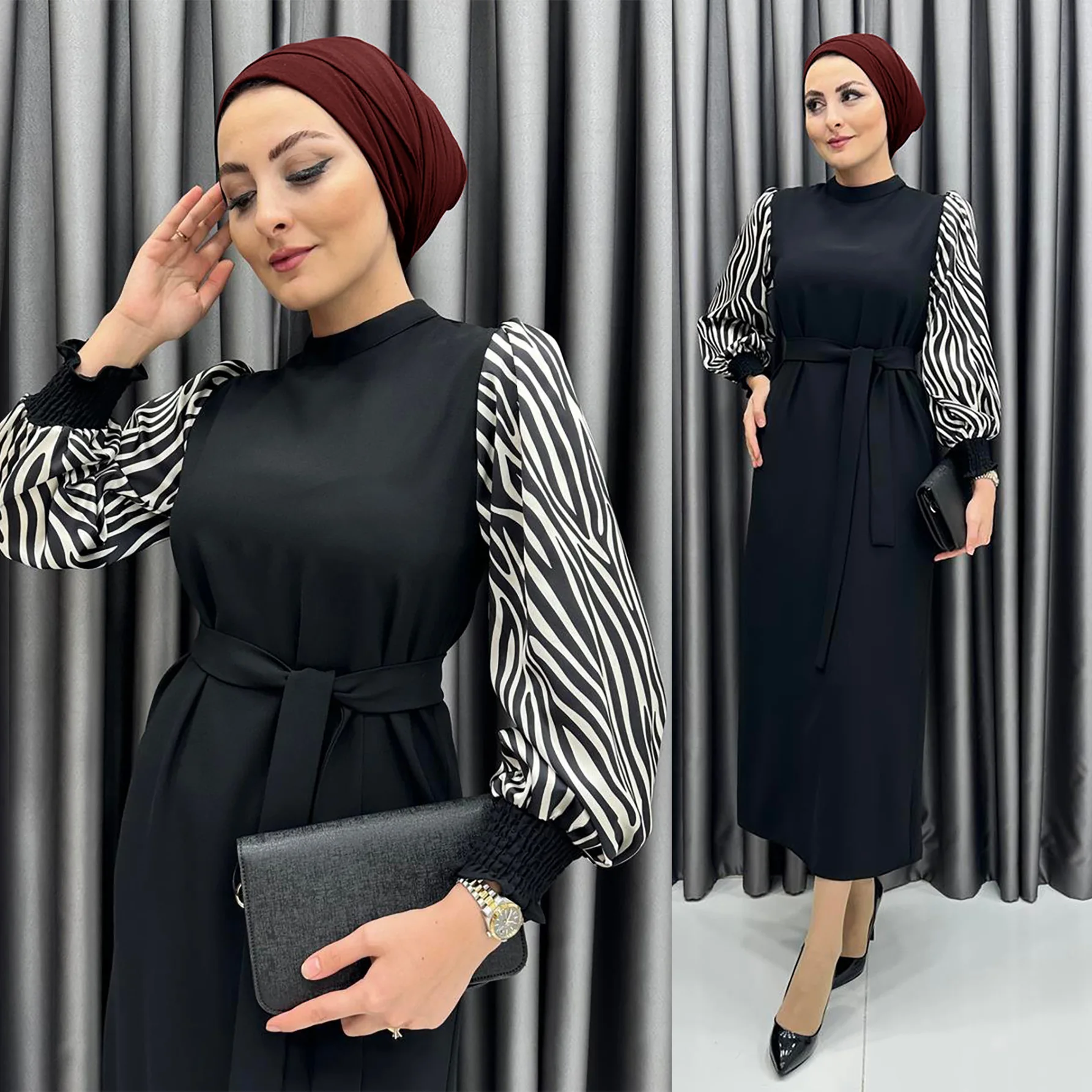 

Turkish Abaya Women Muslim Maxi Dress Dubai Arabic Elegant Long Party Gown Marocain Kaftan Eid Ramadan Jalabiya Djellaba Caftan