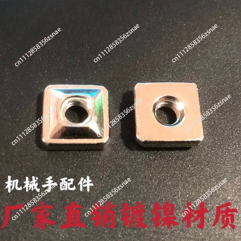 Aluminum strip slider single hole nut large hole M4M5 manipulator accessories fixture parts fixing block square nut
