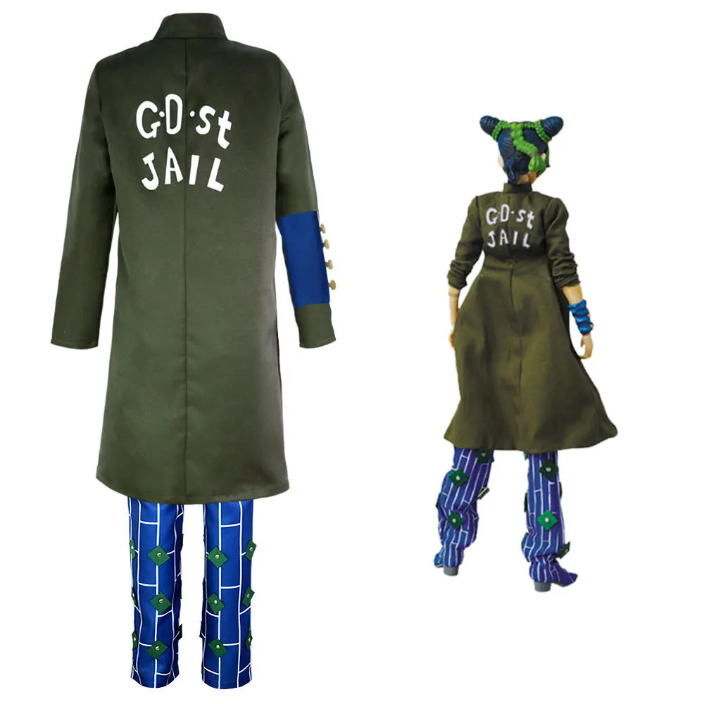 Anime JoJo Bizarre Adventure Cosplay Dress Cloak Jolyne Cujoh Full Set Halloween Carnival Character Role Play Stage Costumes view 4