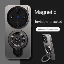 Metal Ring Holder For Magnetic Wireless Charge Case For VIVO X100 x200 ULTRA FE X300 Pro x200S Case Shockproof Cover