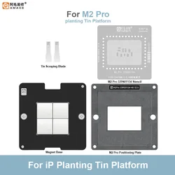 AMAOE M2 Pro BGA Reballing Stencil For 339S01134 Mac Notebook Laptop CPU Tin Planting Platform Positioning Fixture Set