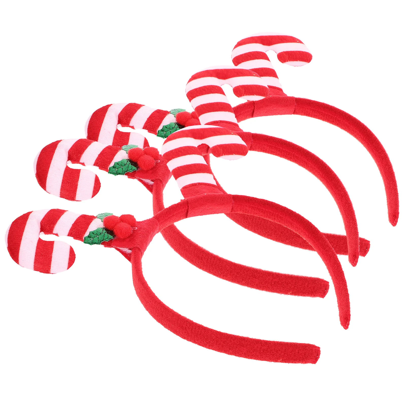 

3 Pcs Christmas Cane Headband Hair Headpiece Decorate Novelty Headwear Plastic Party Accessories Child