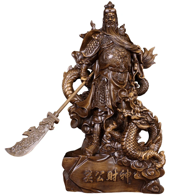 Chinese Style Guanyunchang Resin Statue Home Living Room Desk Ornaments Housewarming Shop Decoration Crafts Birthday Present