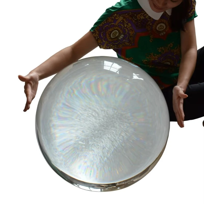 

Gift of large size K9 300mm transparent colored crystal ball