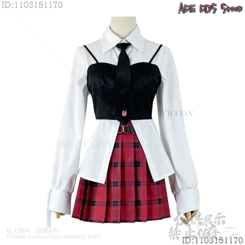 Qiao Ling Cosplay Anime Link Click Costume Jirai Kei Girls JK School Uniform Dress Plaid Skirt Fashion Y2K Lolita Halloween  HOT