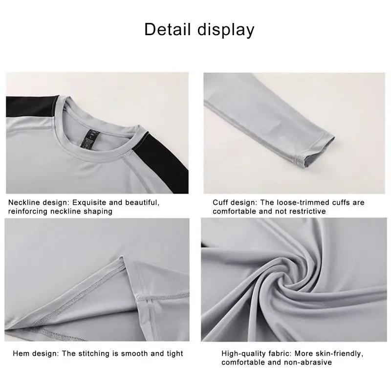 بدلة رياضية شتوية للأطفال ملابس داخلية حرارية سريعة الجفاف للأولاد ملابس رياضية مضغوطة للجري ملابس رياضية ممتصة للعرق #5