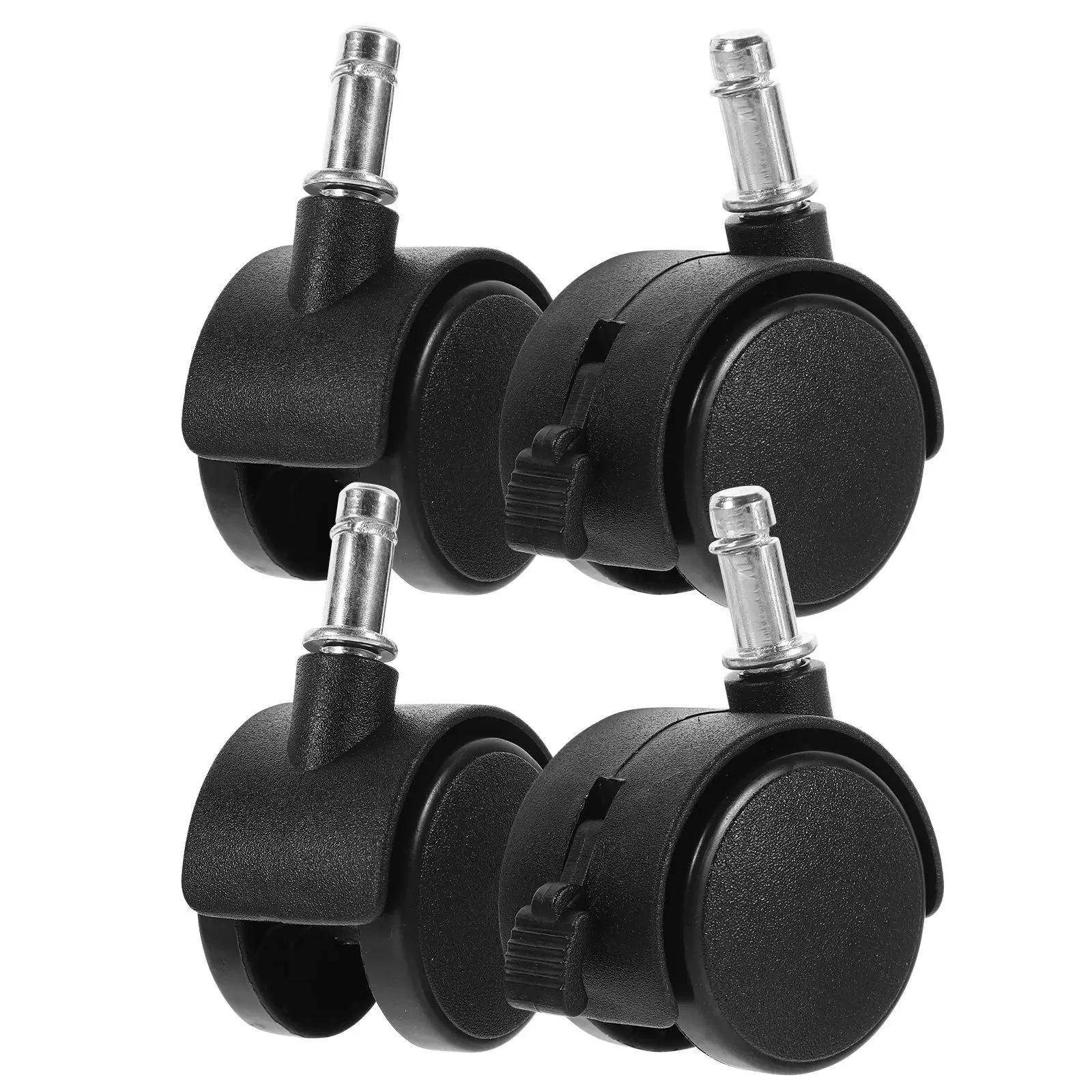 

4 Pcs 1.5 Inch Swivel Caster Wheels Trash Can Replacement Brake Function Mini Casters Furniture Nylon Rollers Small Appliance