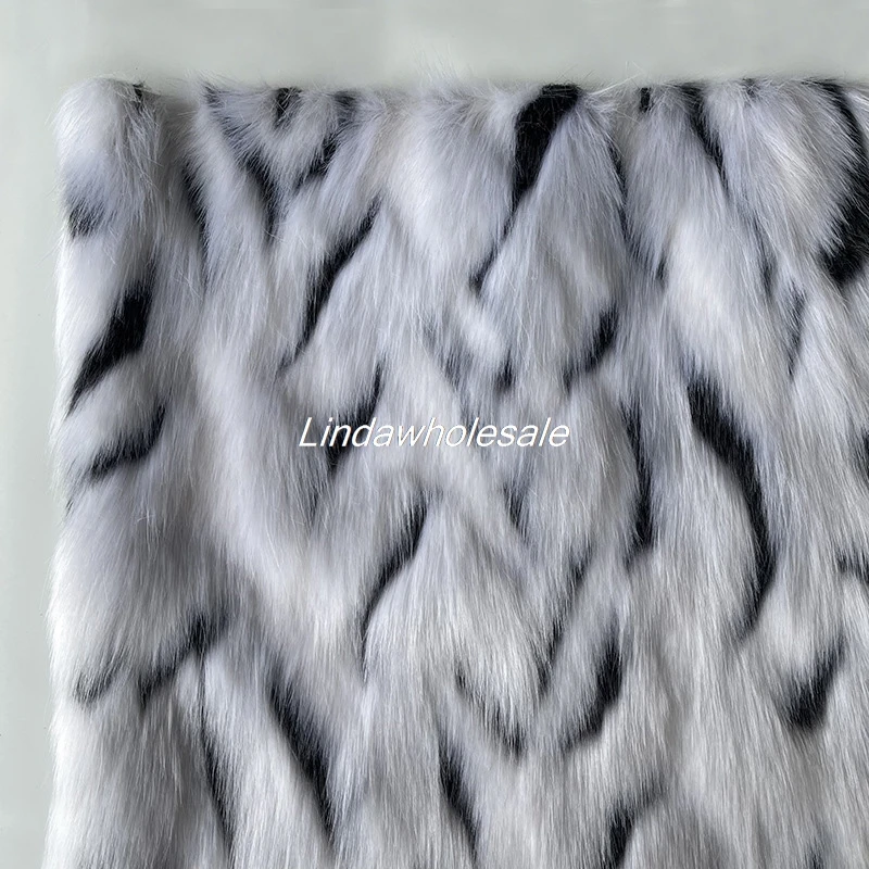 White gray jacquard faux fur fabric,plush fur Pillow blanket material,felt cloth