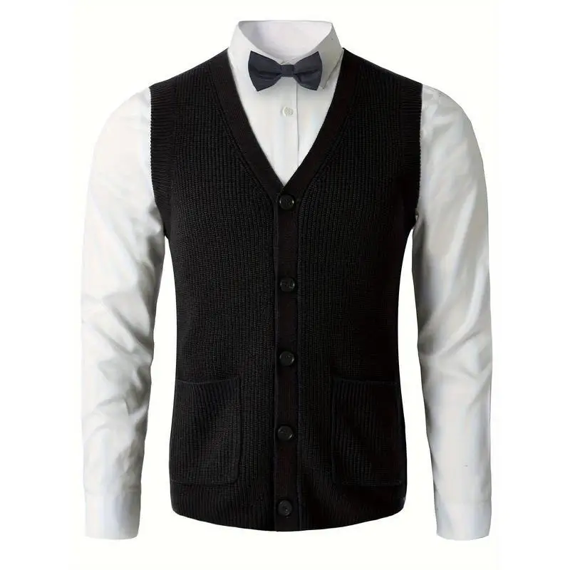 

Men's Winter Knit Vest Knitted Vest Cross-Border Men's Fashion Warm And Stylish Knitted Sweater for Men