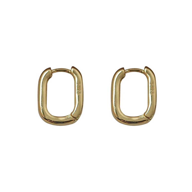 Women's 925 Silver Geometric Stud Earrings, Elegant