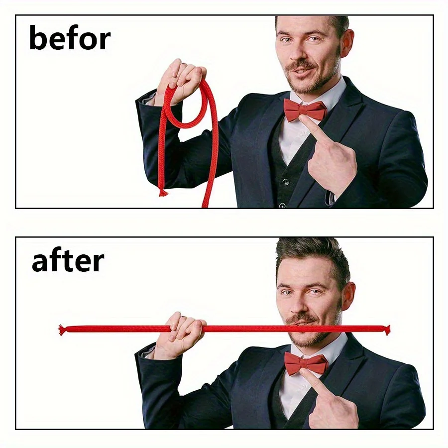 1pc マジックロープコメディ小道具柔軟な硬いイリュージョントリックステージクローズアップ初心者ビジュアルギャグ面白いパフォーマンススキル JXB