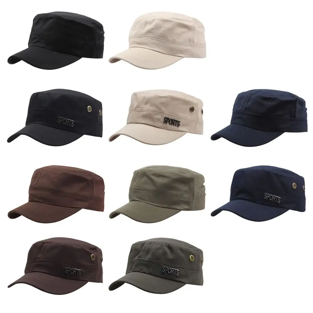 Casual Women Men Fisher  Hats Summer Sunscreen Men  Cap Bone Cap Cadet Hat Flat Top Caps