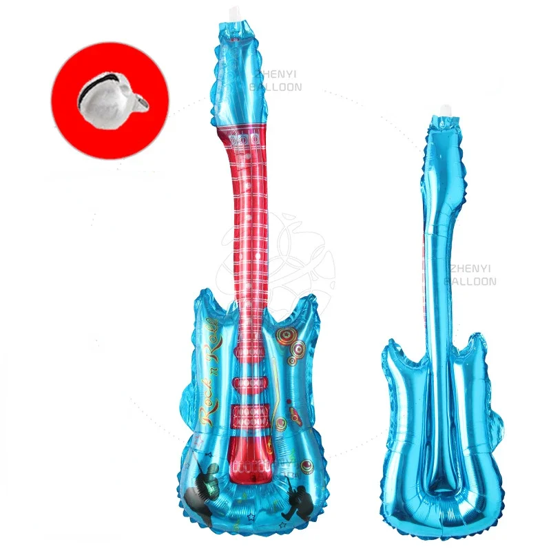 Balões de guitarra infláveis dos desenhos animados globos de ar fontes de festa balão de aniversário das crianças clássico