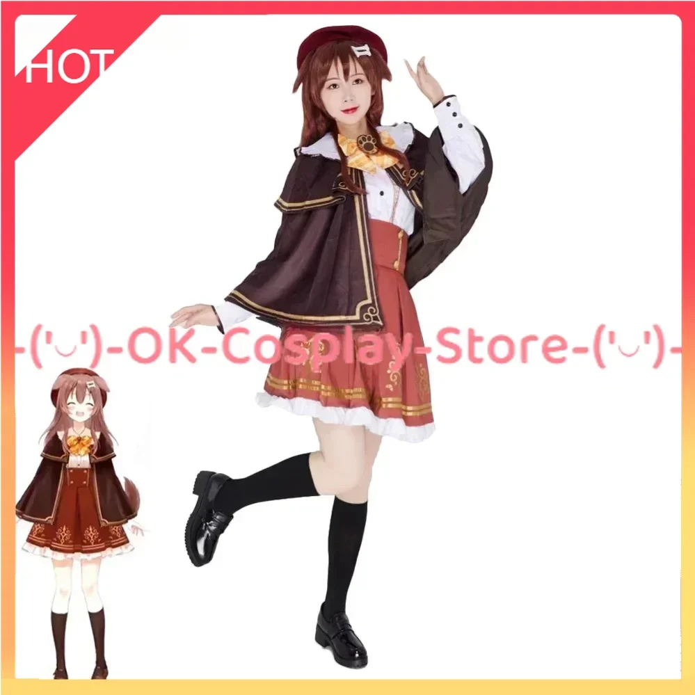 Inugami Korone Cosplay Costume Vtuber Cosplay Women Cute Party Dress Suit Halloween Carnival Uniforms Custom Made