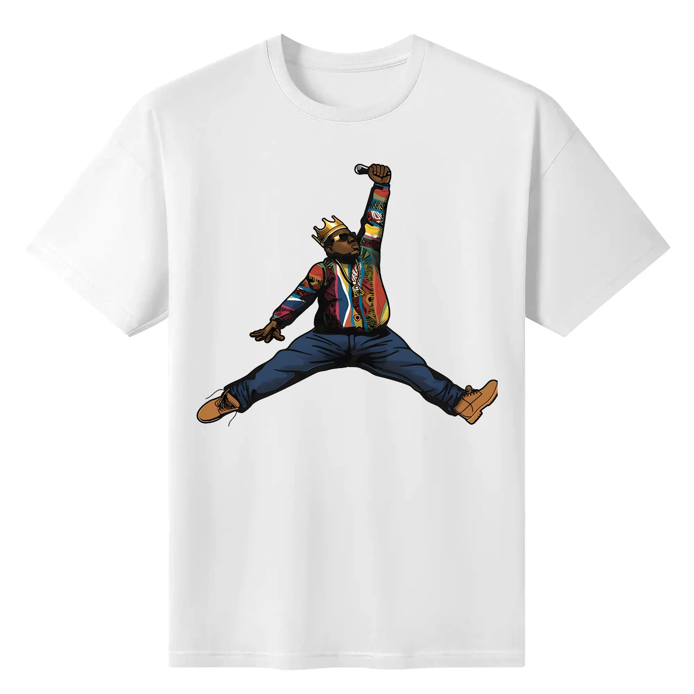 

Brand New Streetwear On Demand Jumpman Biggie White Tee Shirt Small-3xlarge