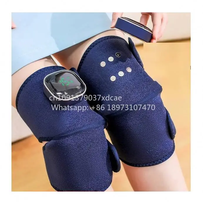 Heated Vibration Knee Massager Electric Cordless Rechargeable With 3 Vibration Modes Timing Control 2000mAh Battery