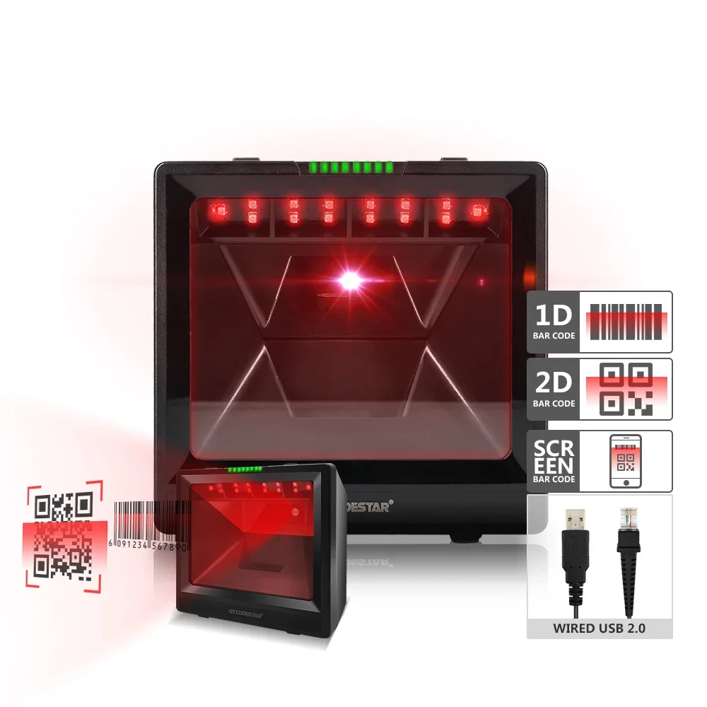 Rugged 1D 2D Fixed Mount Scanning Machine TCP IP Barcode Scanner Scan QR/Data Matrix/PDF 417/AZTEC/Micro QR