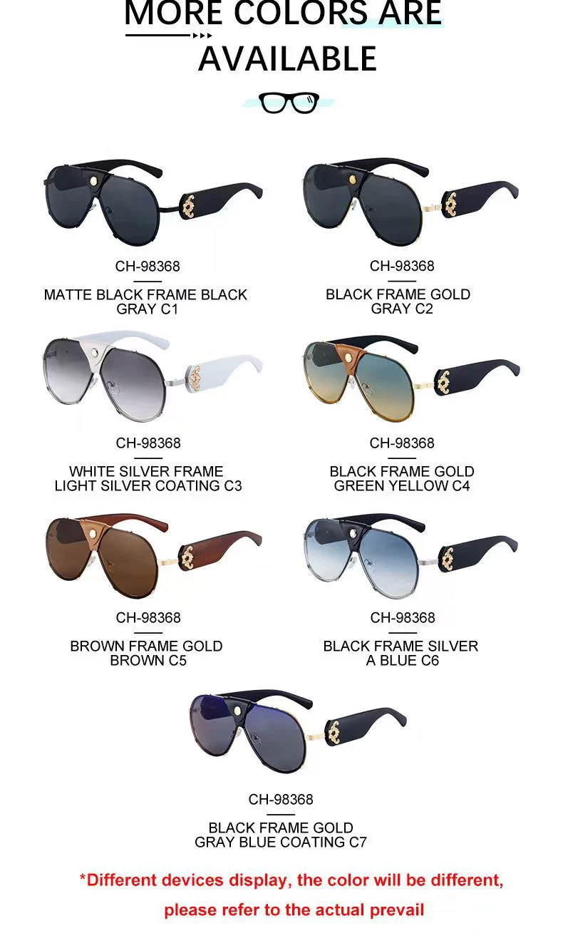 Steampunk Übergroße Vintage Piloten-Sonnenbrille für Damen 2026 Luxusmarke Ovale Shield-Brille Schutzbrille Fahrerbrille aus Leder – Detail 10