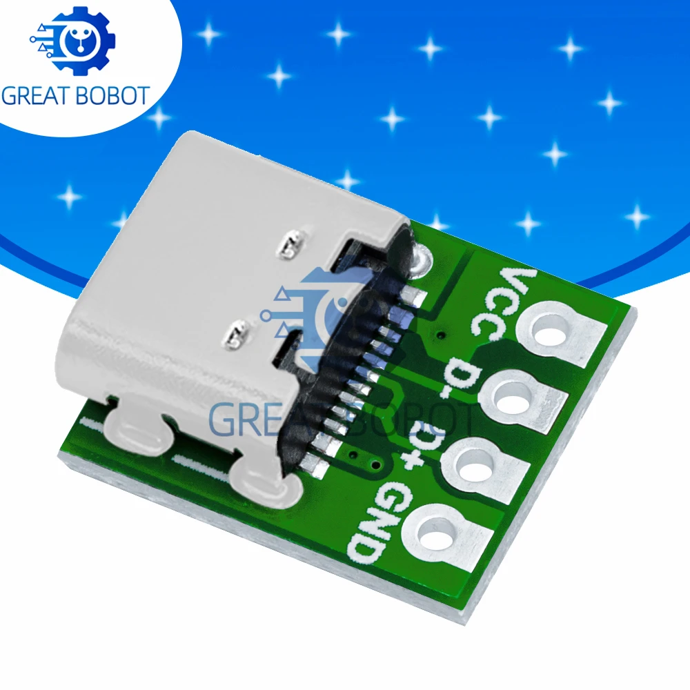 1PCS USB3.1 Type-C Test PCB Board, 16Pin Female Socket Adapter for Data Cable Testing & Transmission