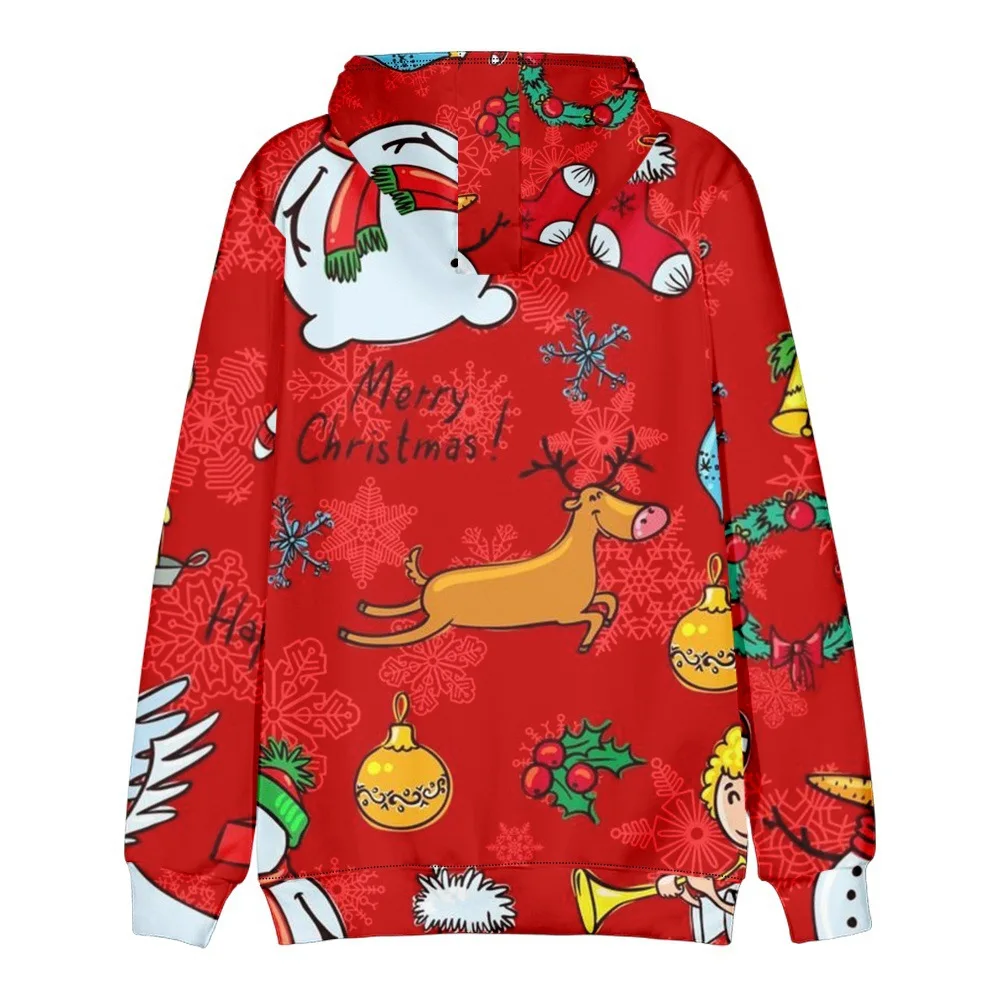 2023 Autumn/Winter Sweater Christmas Sweater Christmas Hat Saint Christmas Deer Digital Print Hoodie Sweater Men