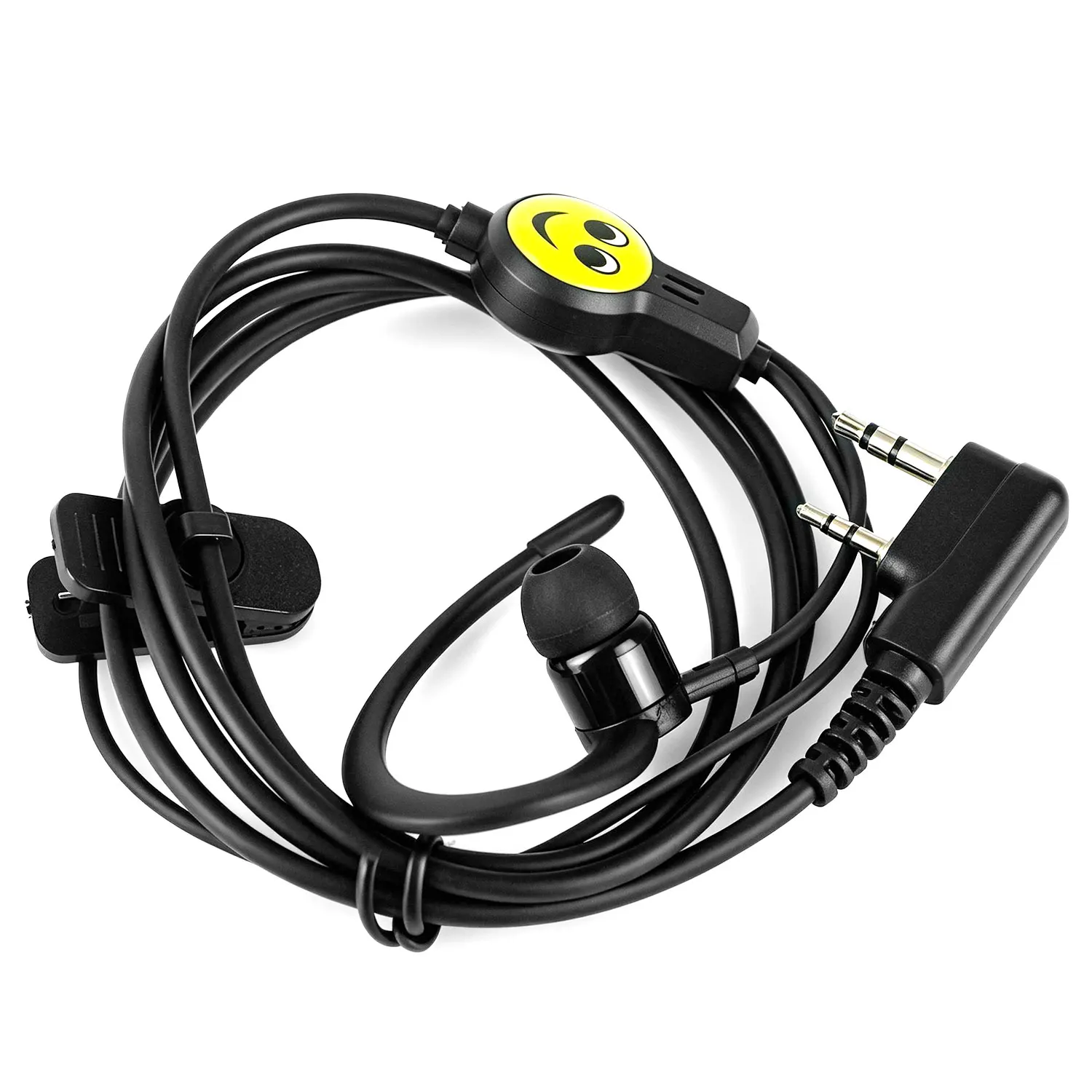 Baofeng Walkie Talkie Earphones with Microphone Ear Hook Smiling Face Two-way Wireless 2-pin K Plug UV-5R UV-82 BF-888S Headset