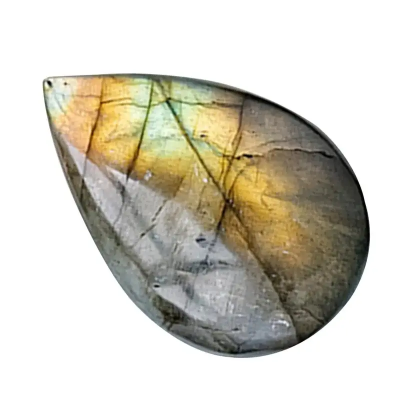 Rainbow Moonstone Leaf Labradorite Stone Water Drop Collectible Polished Stones For DIY Bracelets Necklaces Jewelry