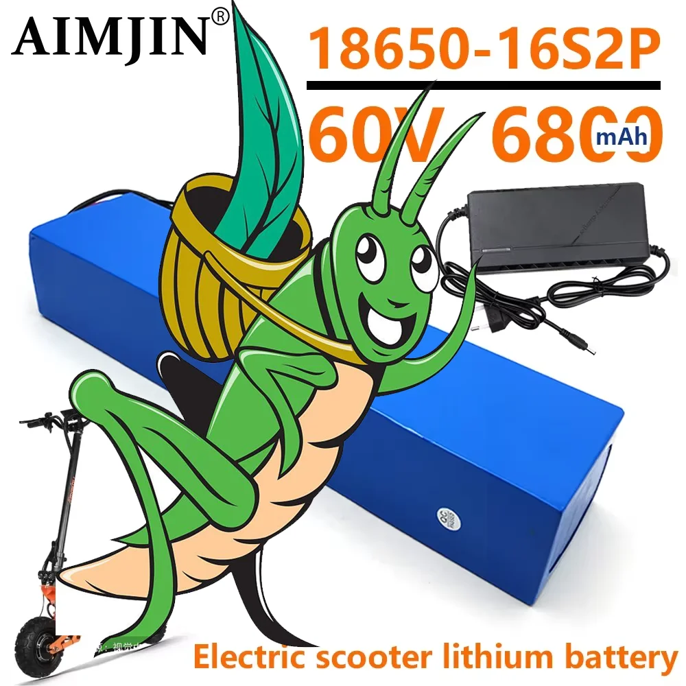 

16S2P 60v 6800mAh lithium battery pack For electric scooter refitting high-capacity mountain bike battery