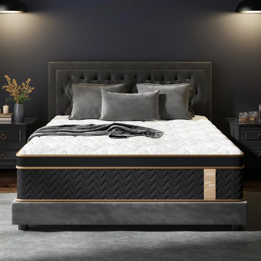 Twin Size 10 Inch Hotel Hybrid Single Mattress in a Box, Individual Pocket Springs, Motion Isolation,