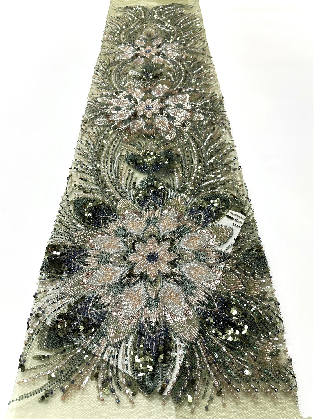 2026 High Quality French Tulle Sequins Net Lace Fabric Purple African Beaded Lace Fabric Nigerian For Wedding Dress Party Sewing