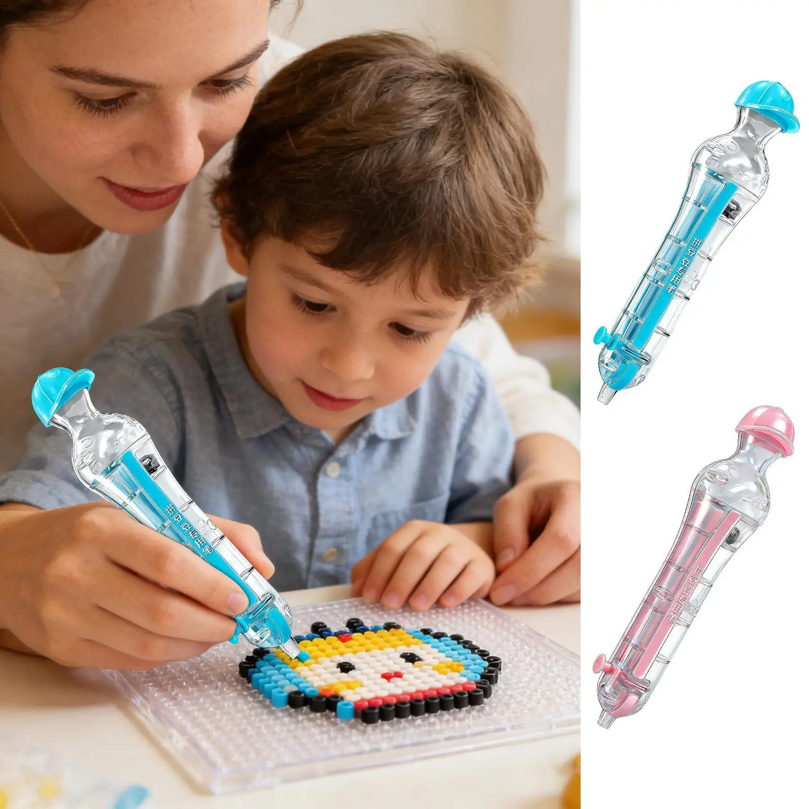 

Ручки для бисероплетения с эргономичной ручкой, диспенсер для бусин 2,6 мм, для рукоделия, для мужчин, женщин, взрослых, детей, девочек, мальчиков, начинающих, для дома