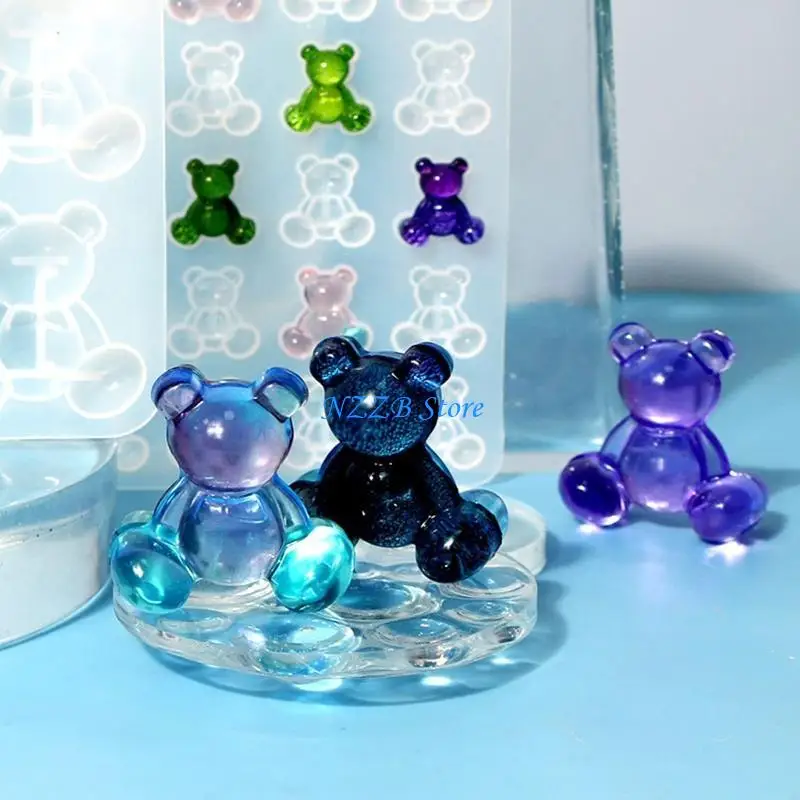 

T21F Animal Hair Pin Mold Silicone Epoxy Barrette Mold Agate Crystal Earrings Mould