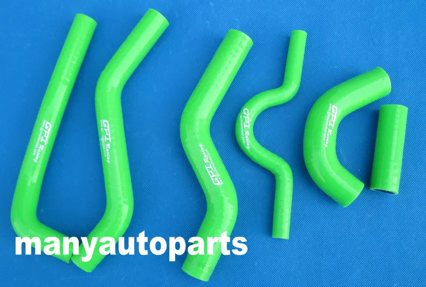 For KAWASAKI KXF250 KXF 250 KX 250F 2007 2008 07 08 silicone radiator hose green