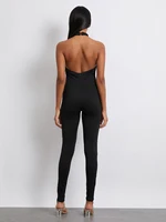New Fashion Women Jumpsuit Sleeveless Halterneck Backless Solid Slim Long Romper Party Clubwear Hot Sale S-XL - Image 6