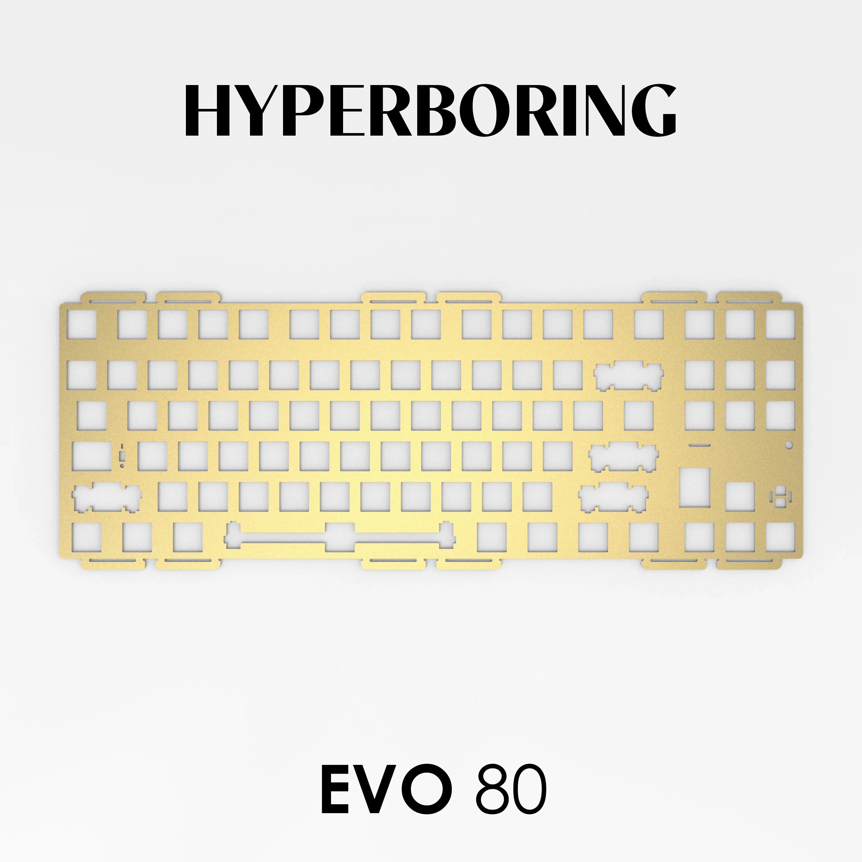 Evoworks EVO80 keyboard plates EVO 80 for ANSI and ISO PP PC FR4 Aluminum ( for plate-mounted stabs)