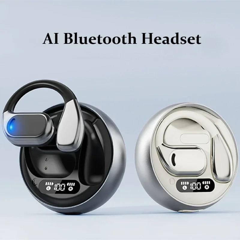 

Wireless Bluetooth Headset AI Translation Earbuds OWS Headset Air Conduction On-Ear Hooked Headset Noise Cancelling Sport