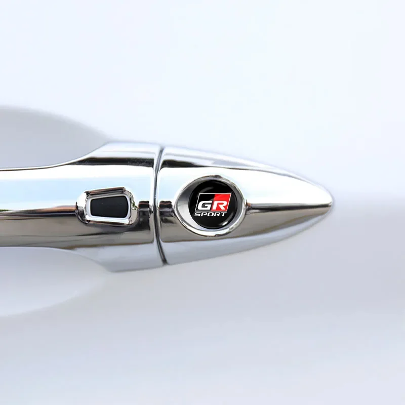 جديد قفل السيارة ثقب المفتاح ملصقات قفل الباب حماية شعار السيارة التصميم لتويوتا GR الرياضة غازو سباق يارس 86 كورولا هايلكس C-HR