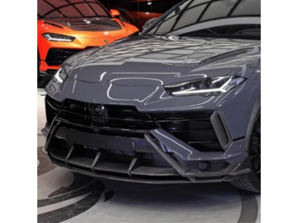 

Upgraded Topcar Style 3k High-quality Dry Carbon Fiber Front Bumper Lip Body Kit for Lamborghini URUS S Double Layered Front Lip