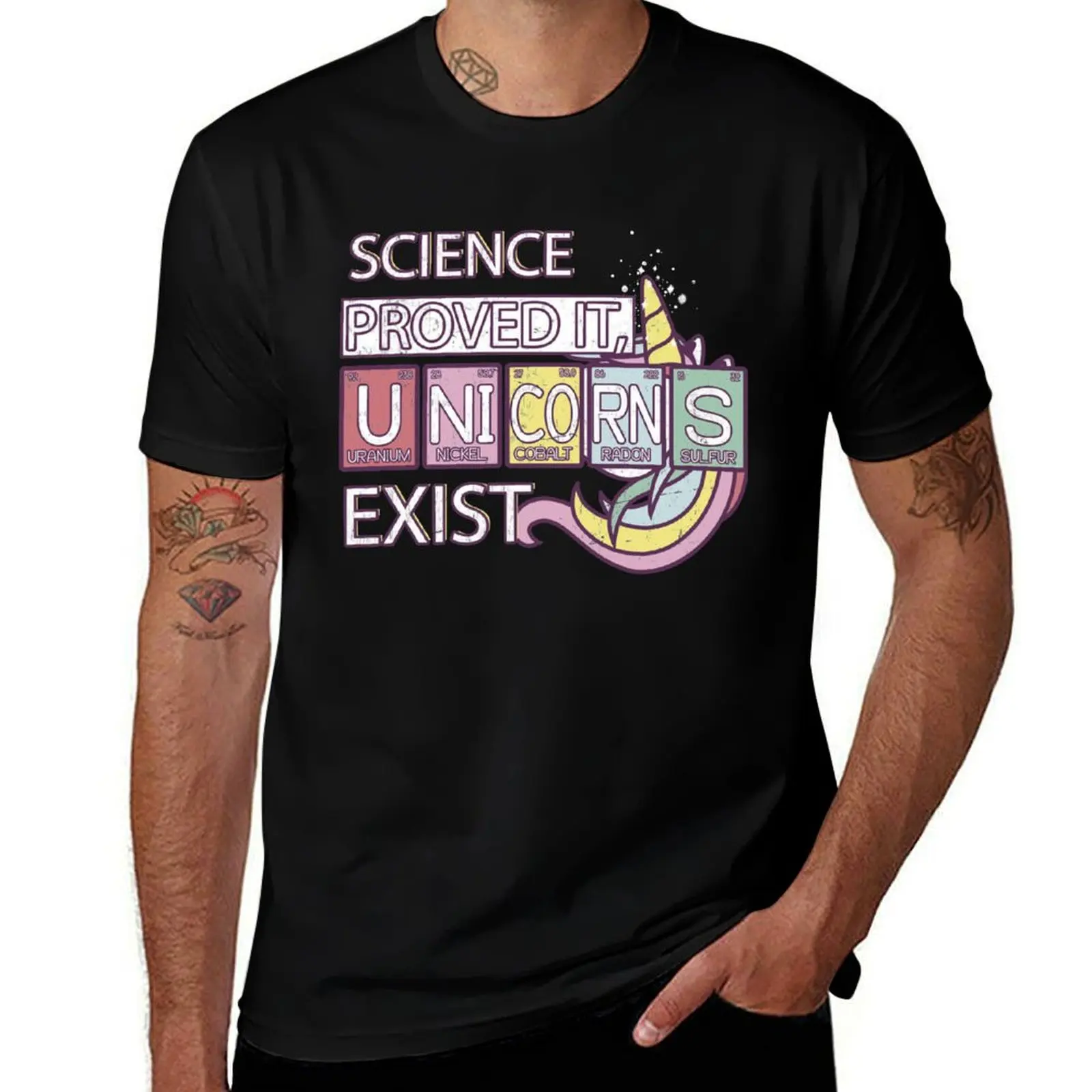 

Periodic Table Science Proved It Unicorns Exist T-Shirt man t shirts cotton man t shirt luxury T-Shirt