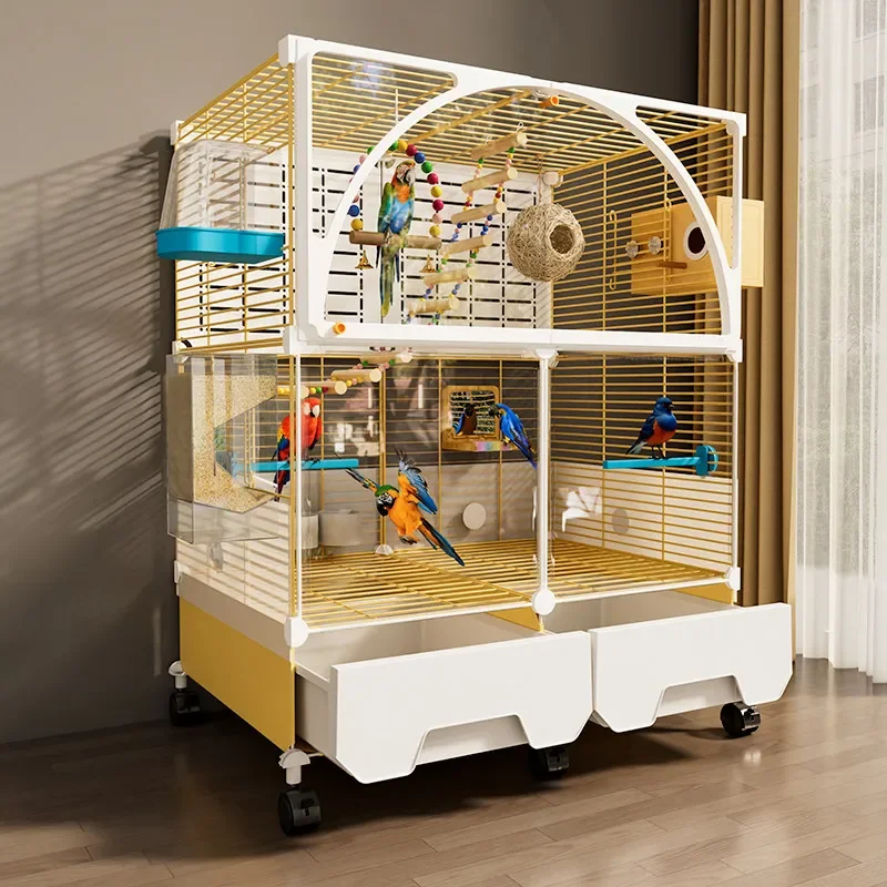#Nest Cockatiel Indoor Acrylic Bird Cages Aviary Houses Outside Accessories Bird Cages Hammock Jaula Para Aves Pet Furniture