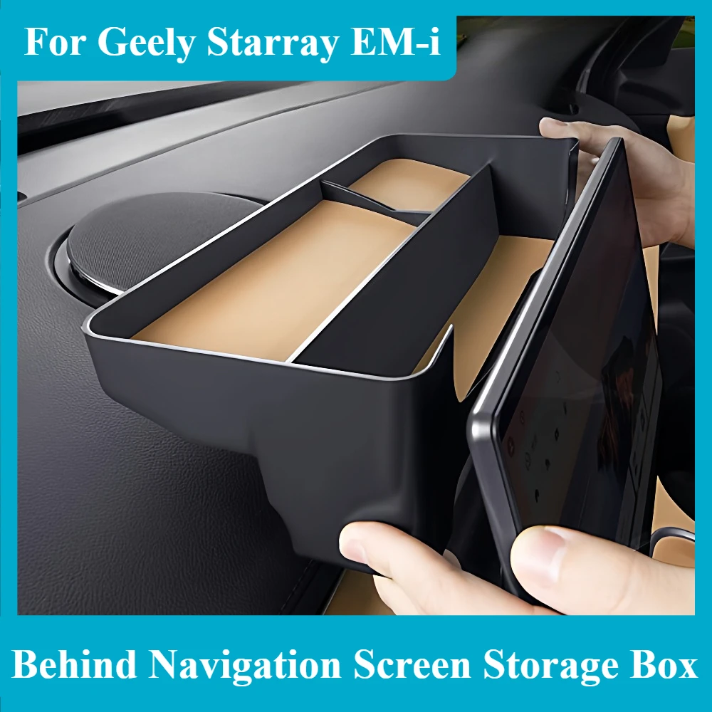 

For Geely Starray EM-i Car Dashboard Behind Navigation Screen Storage Box Storage Organize Tray Upgrade Car Interior Accessories