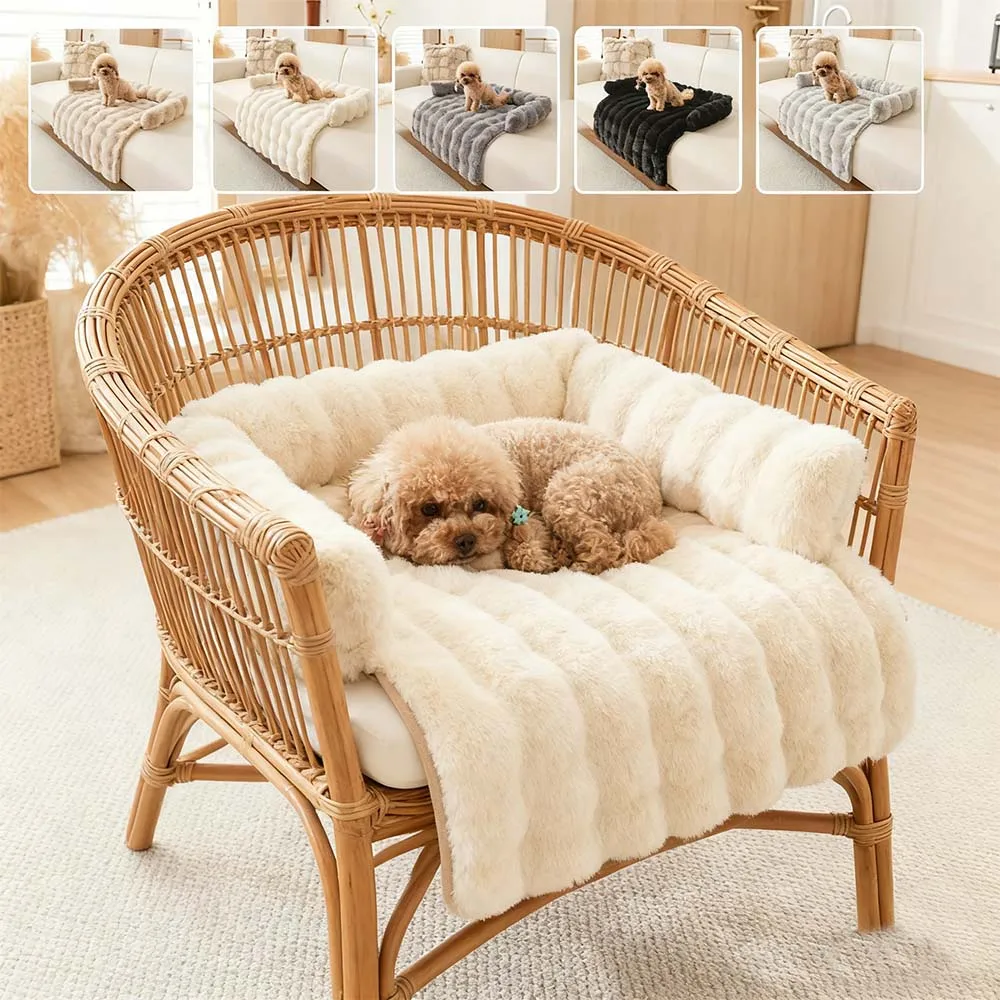 

1PC Pet Plush Mat Winter Faux Rabbit Fur Dogs Pad Cat Bed Blanket Warm Thick Sleeping Cushion for Small Medium Dogs Cats Perros