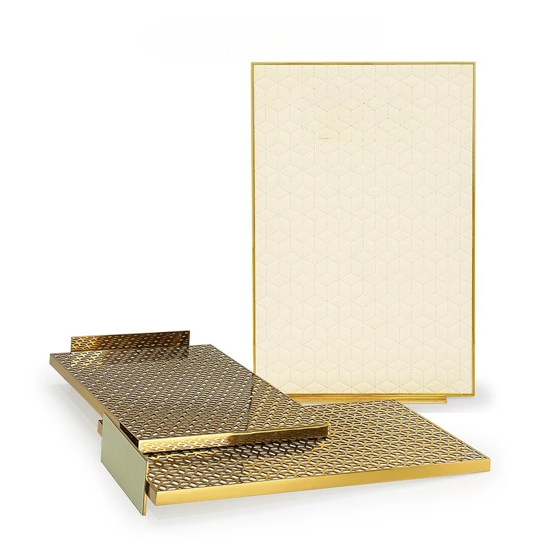 

Metal Luxury Suede New Jewelry Window Display Props Beige Microfiber High-end Counter Necklace Ring Earrings Jewelry Rack