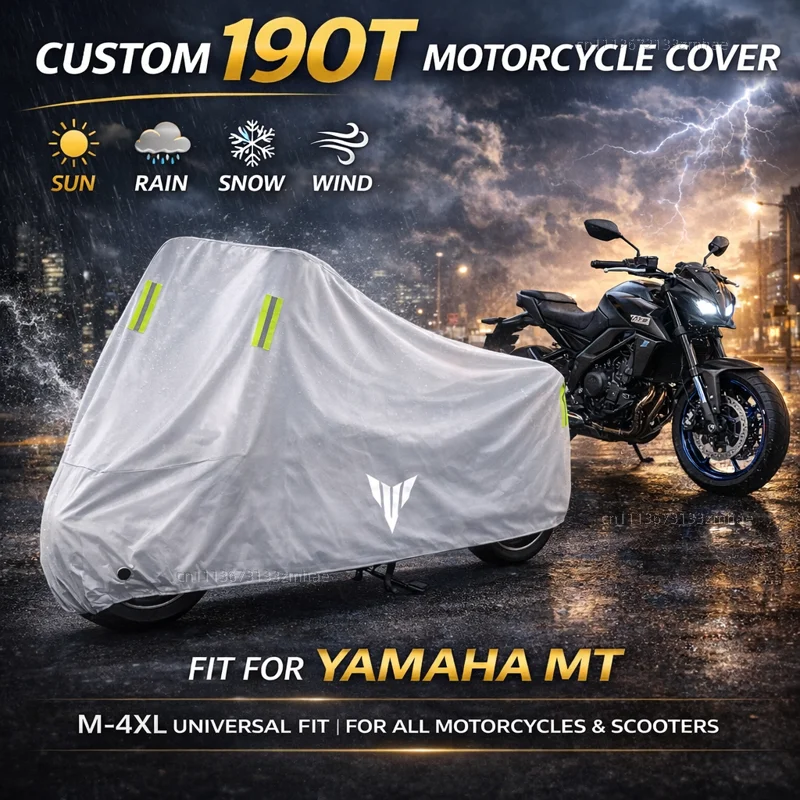 

For Yamaha MT10 MT09 MT07 MT03 MT125 MT 10 MT 09 MT 07 MT 03 MT 125 Outdoor Motorcycle Cover Waterproof Rain Dust Sun Cover