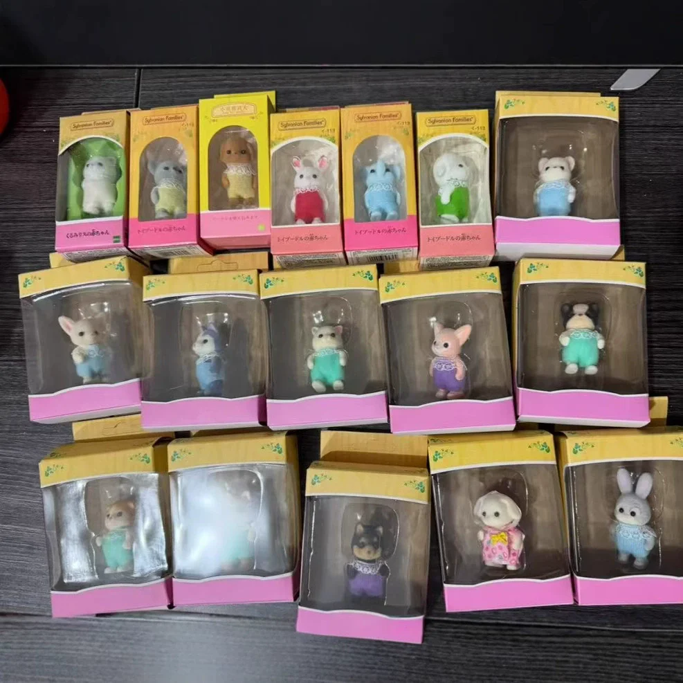 Conejito de Pascua, familia, simulación de animales del bosque, conejo del bosque, Mini figura de oso DIY, conjunto de accesorios para el hogar, modelo de juguete, muñeca, regalo para niña