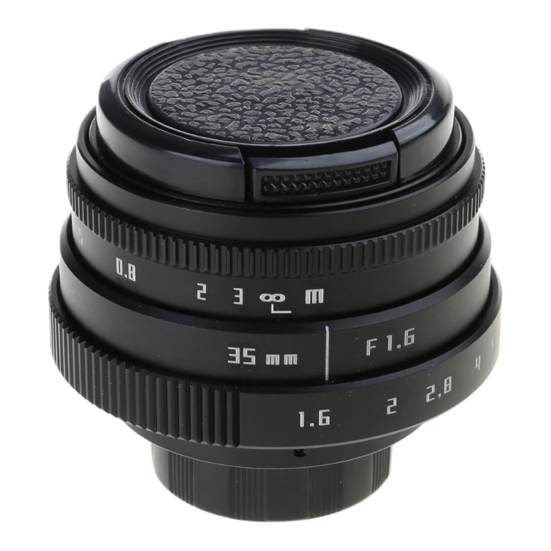 Large Aperture Large Aperture Manual Camera Lens 35mm F1.6 Mini Lens For A6000 X-T10 X-A3 X-E2 Camera Accessories