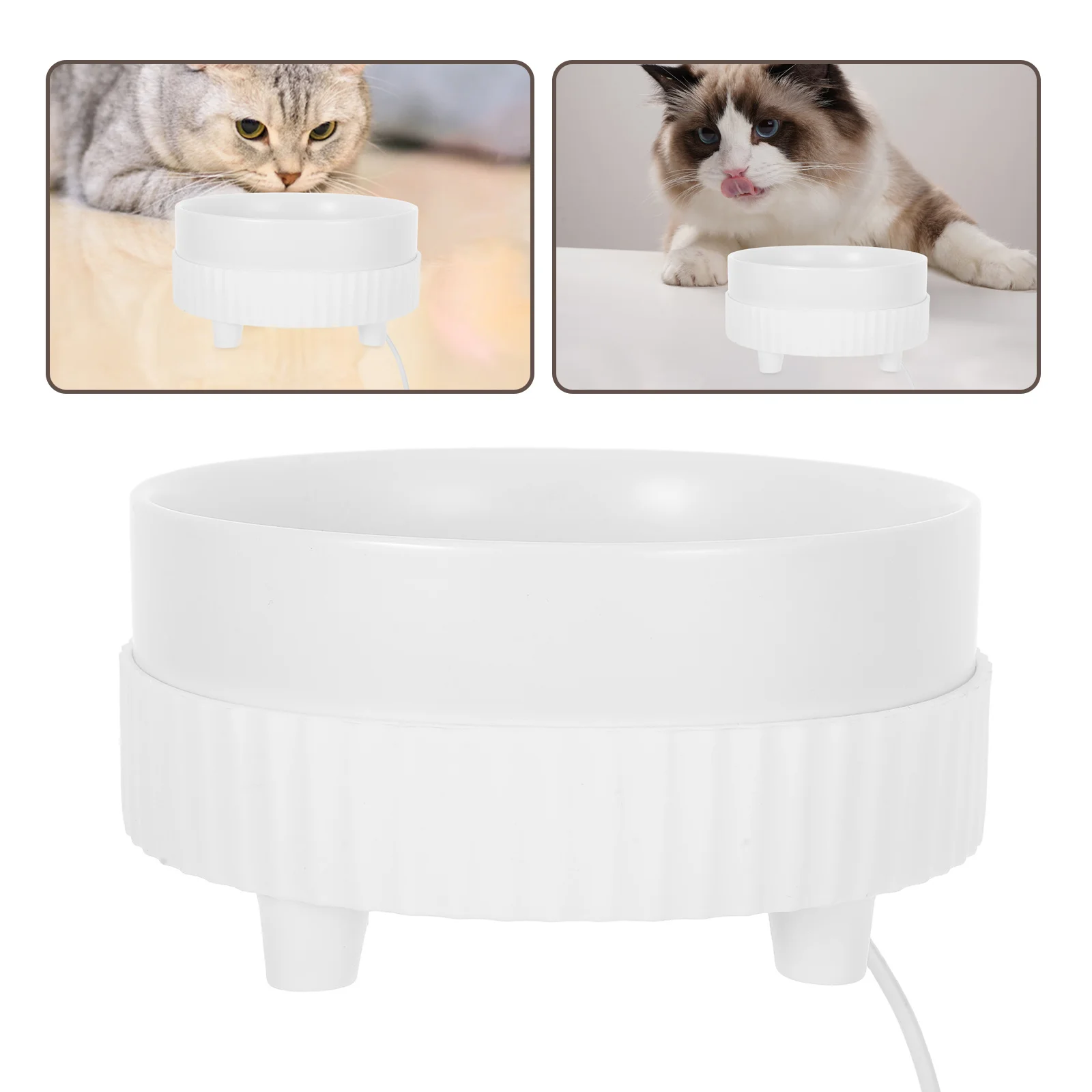 

Heated Ceramic Pet Water Dispenser for Indoor Cats Intelligent Heating Automatic Warmth Retention Large Capacity Dish for Cat