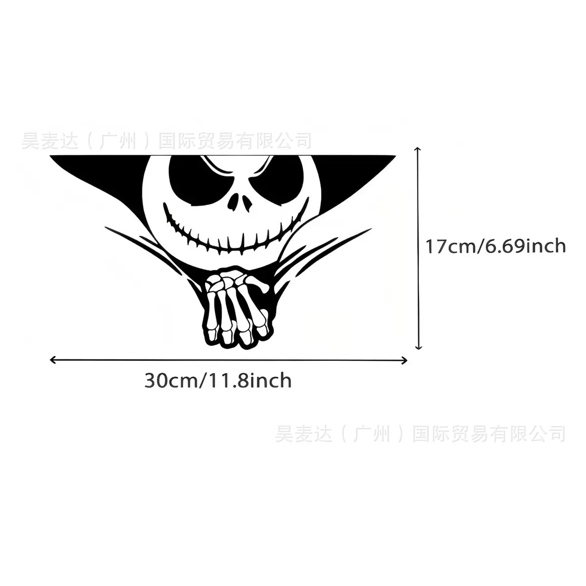 Der Albtraum vor Weihnachten Jack Skellington Aufkleber, kratzfest, auf Auto, LKW, Fenster, Laptop, Aufkleber, Auto-Außenseite