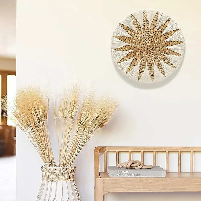 Creative Rattan Living Room Wall Decoration Wabi Sabi Style Restaurant Background Wall Pendant Bedroom Entrance Wall Decoration