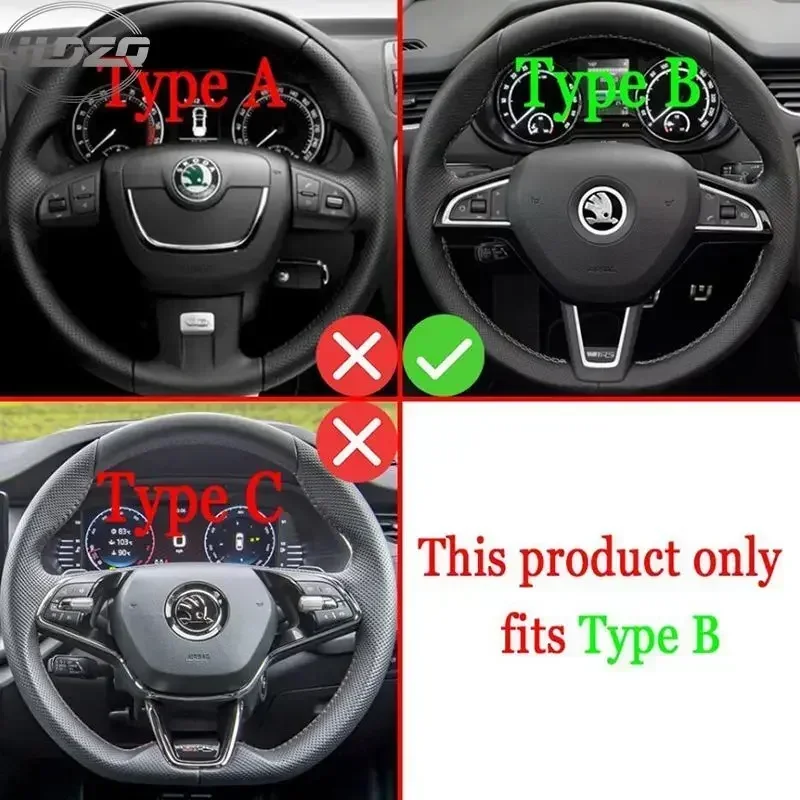 Car Steering Wheel Shift Paddle Extend Shifters Sticker DSG Gear for Skoda Octavia A7 MK3 5E RS VRS Superb B8 Scala Karoq Kodiaq