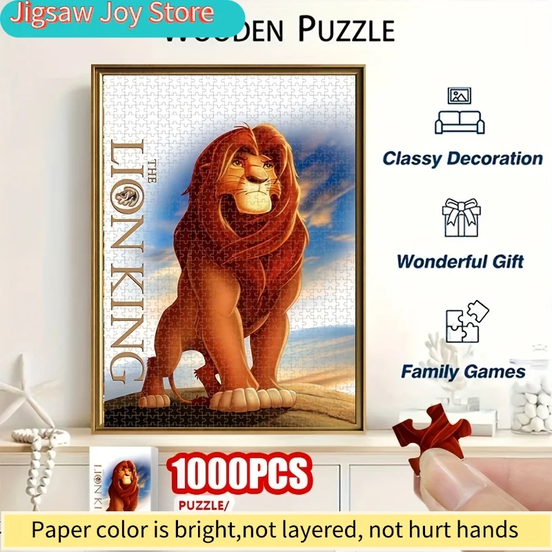 

Премиальный настенный художественный принт с изображением постера «Король Лев» 1994 года, включающий в себя пазл, подходящий для семейного досуга. Яркий 50.8X76.2